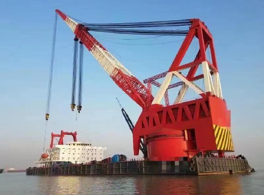 3000 T Fully Revolving Floating Crane For Sale